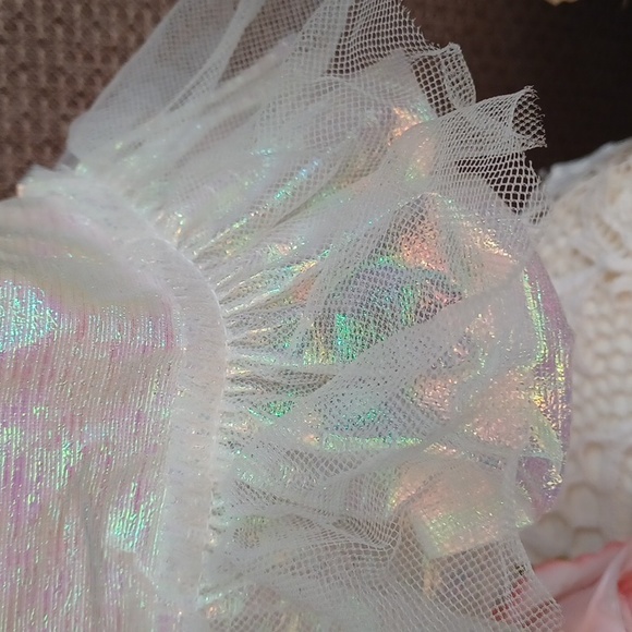 Vintage Barbie Dress Mattel Doll 80's Crystal Barbie Iridescent Dress Gown - Picture 13 of 17